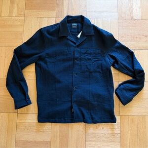 NWT Todd Snyder Black Textured Overshirt Medium